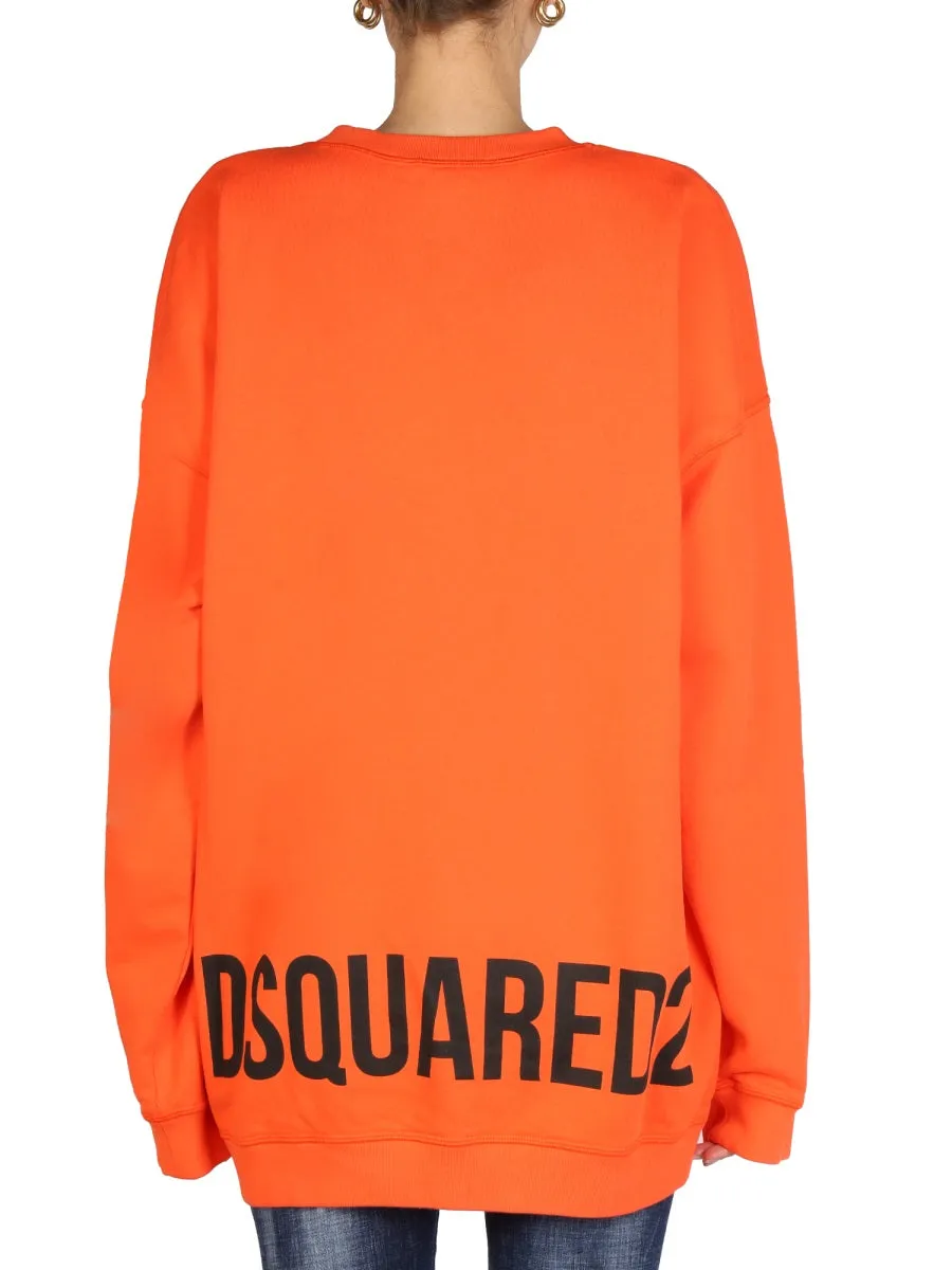 Dsquared2 Back Logo Print Oversized Sweater