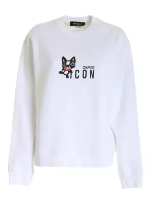 Dsquared2 Graphic Logo Print Crewneck Sweater