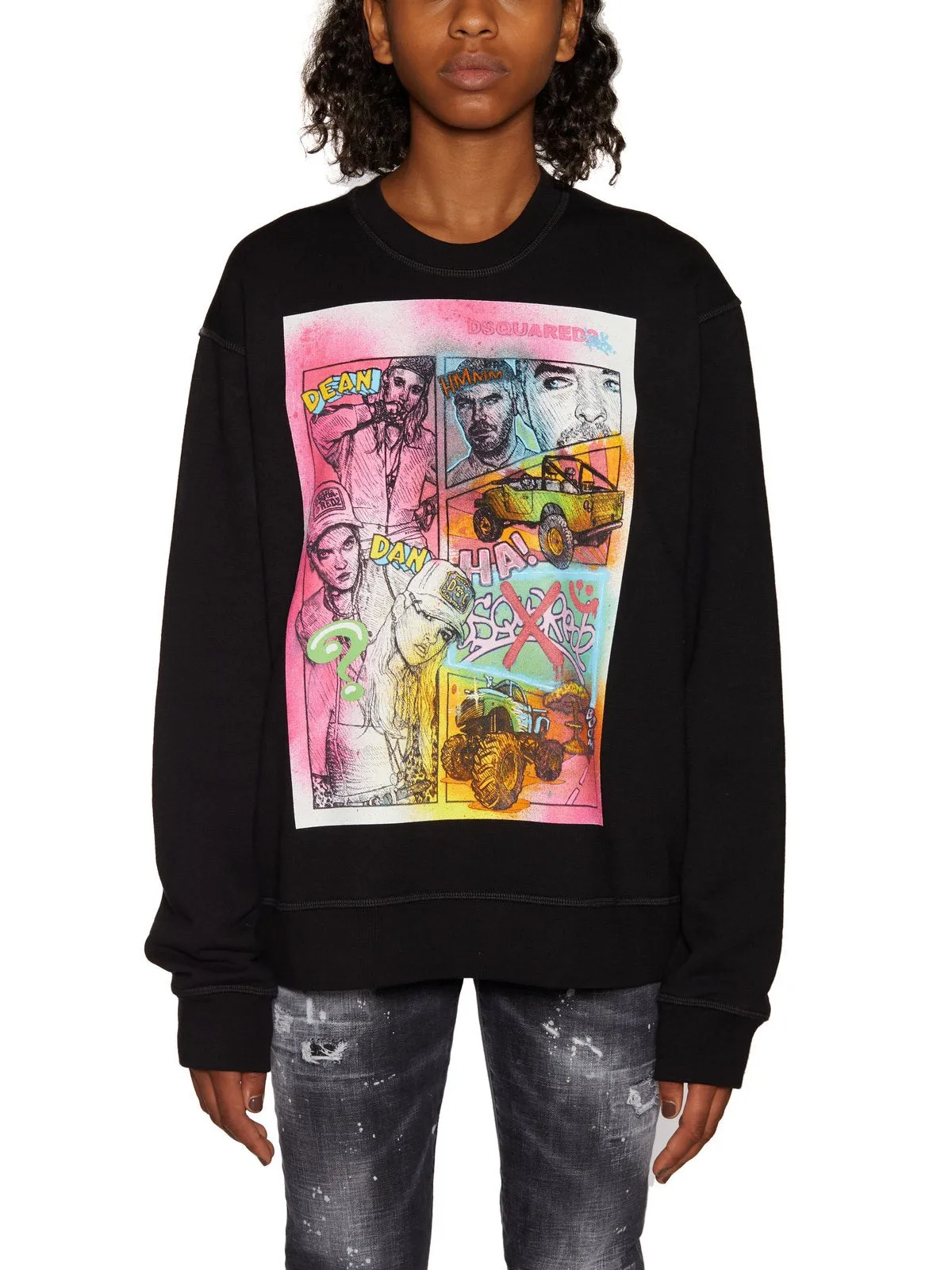Dsquared2 Graphic Print Crewneck Sweater