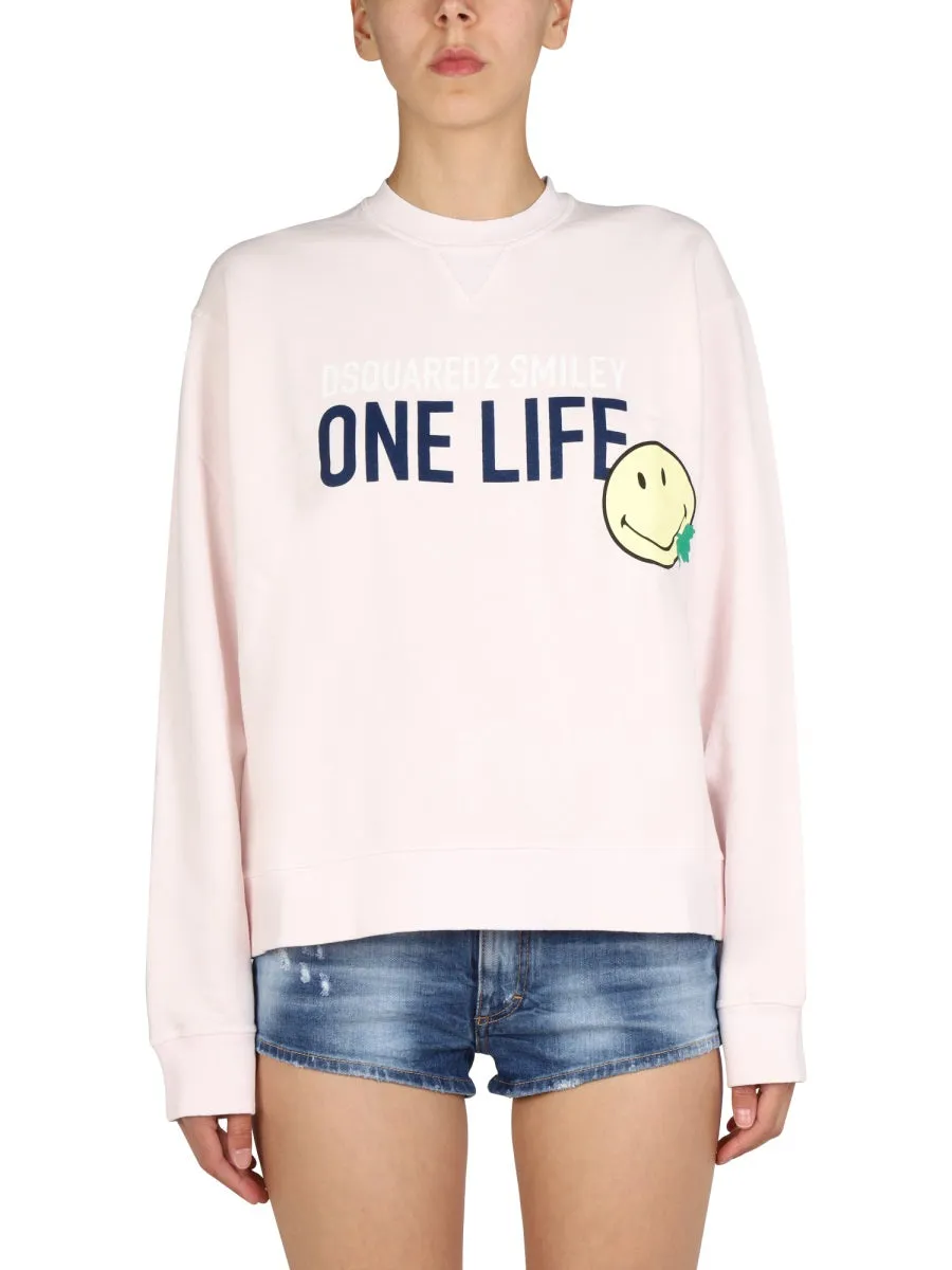 Dsquared2 Slogan Print Crewneck Sweater