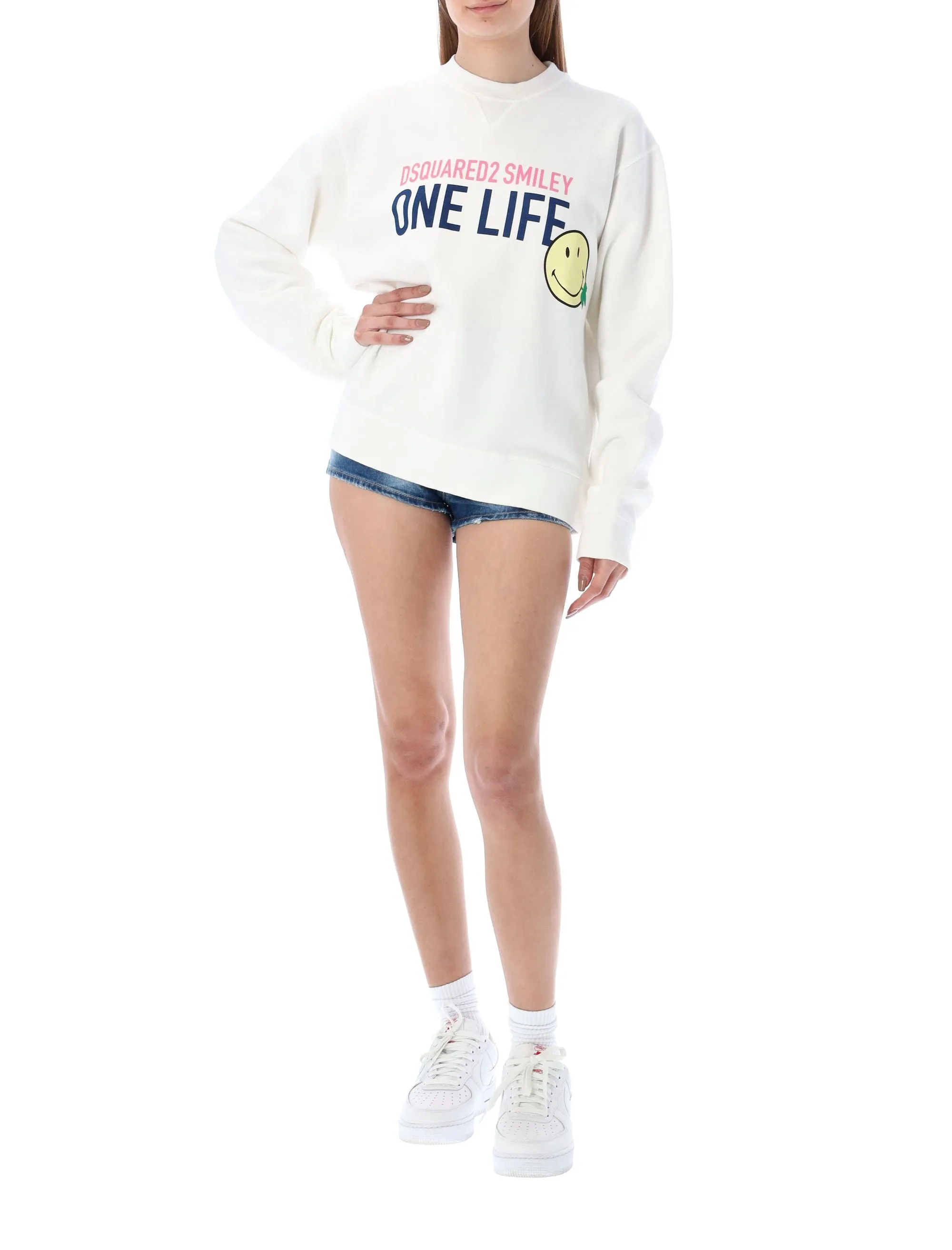 Dsquared2 Slogan Print Crewneck Sweater