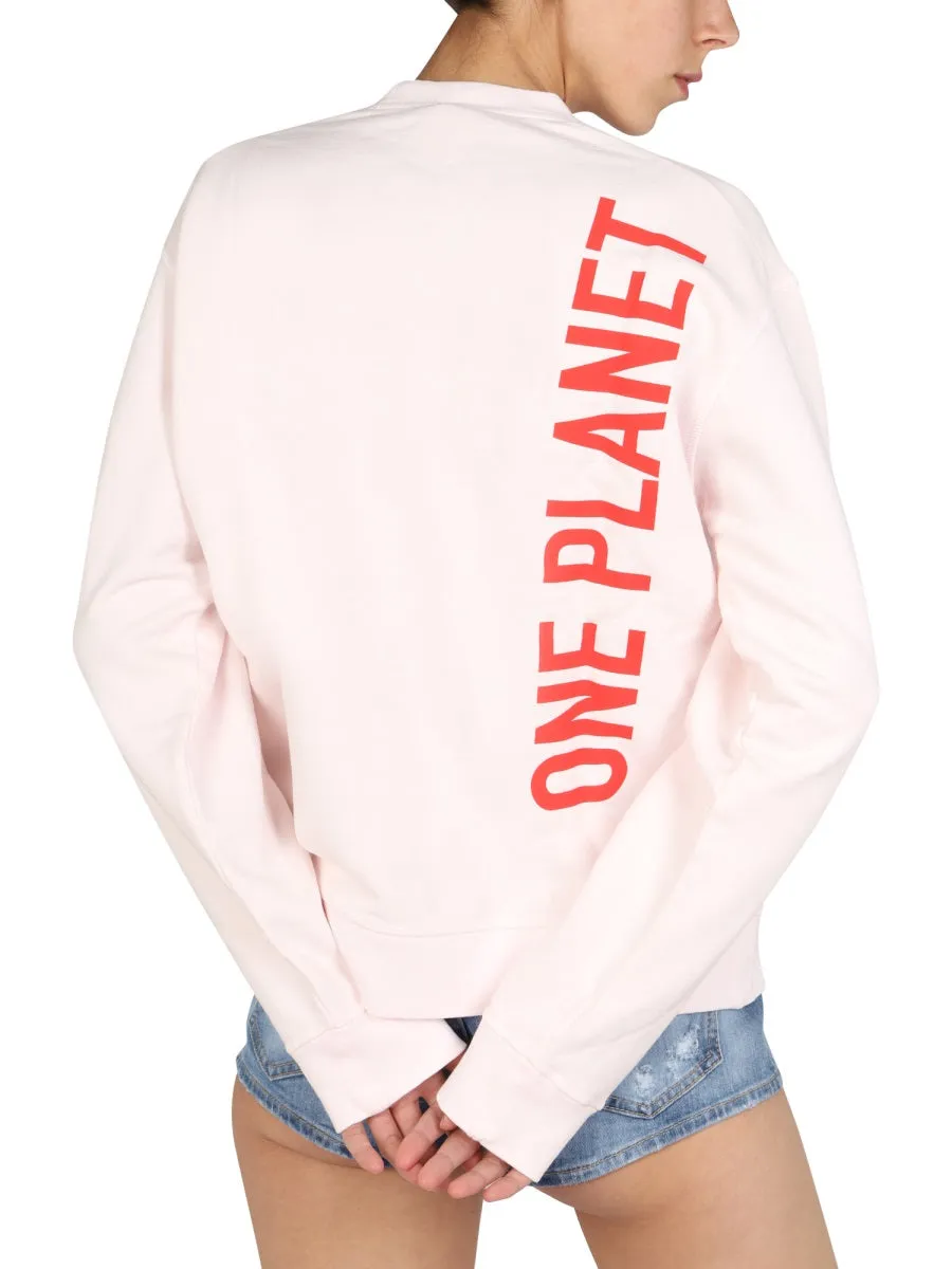 Dsquared2 Slogan Print Crewneck Sweater