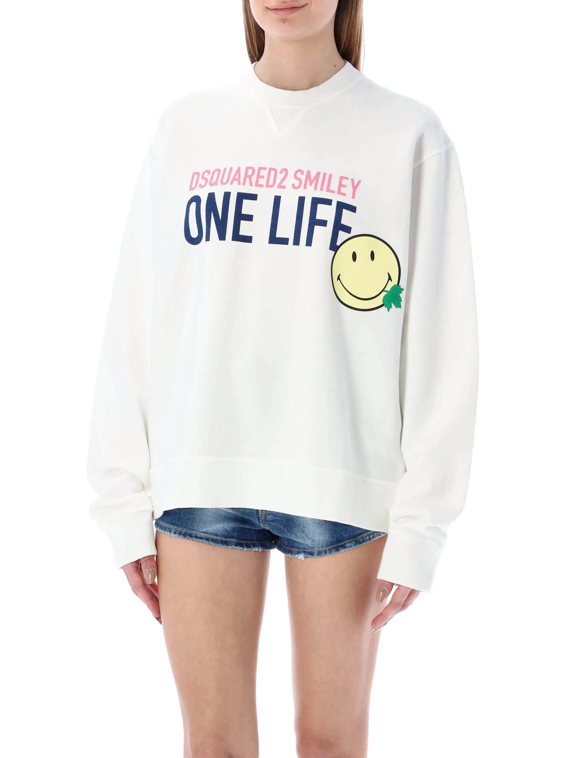 Dsquared2 Slogan Print Crewneck Sweater