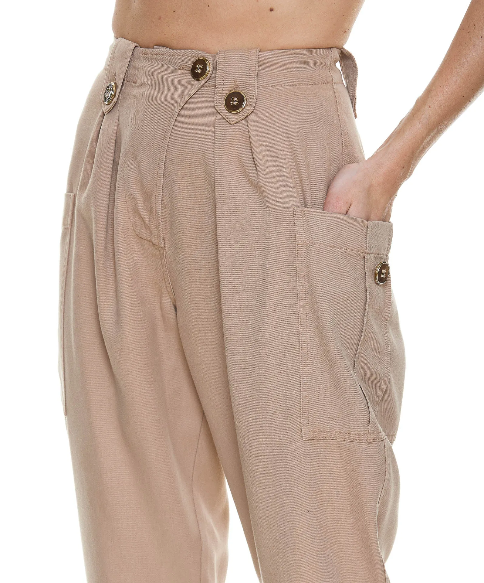 Elisabetta Franchi Buttoned Detailed Trousers