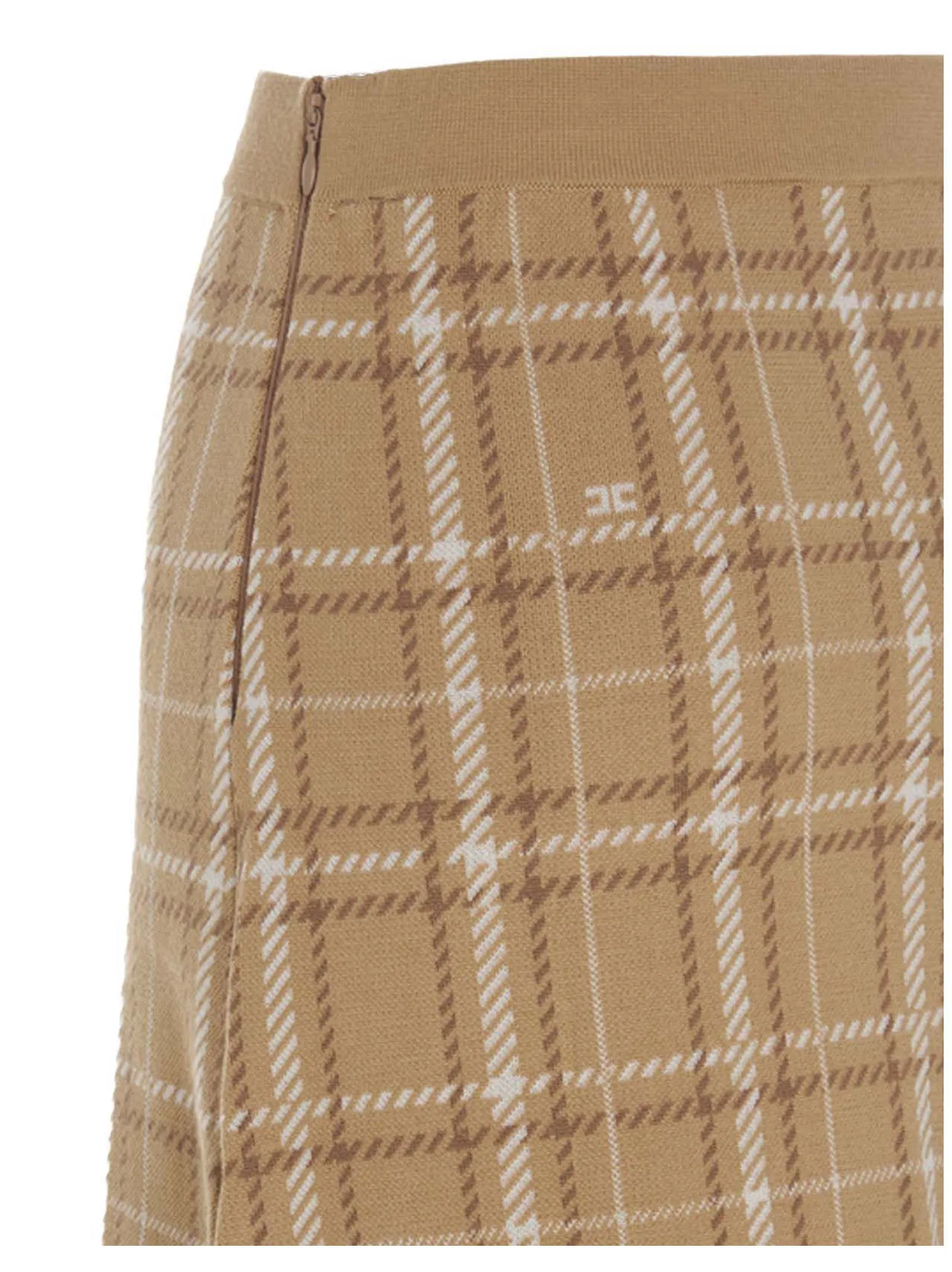 Elisabetta Franchi Check Jacquard Knit Mini Skirt