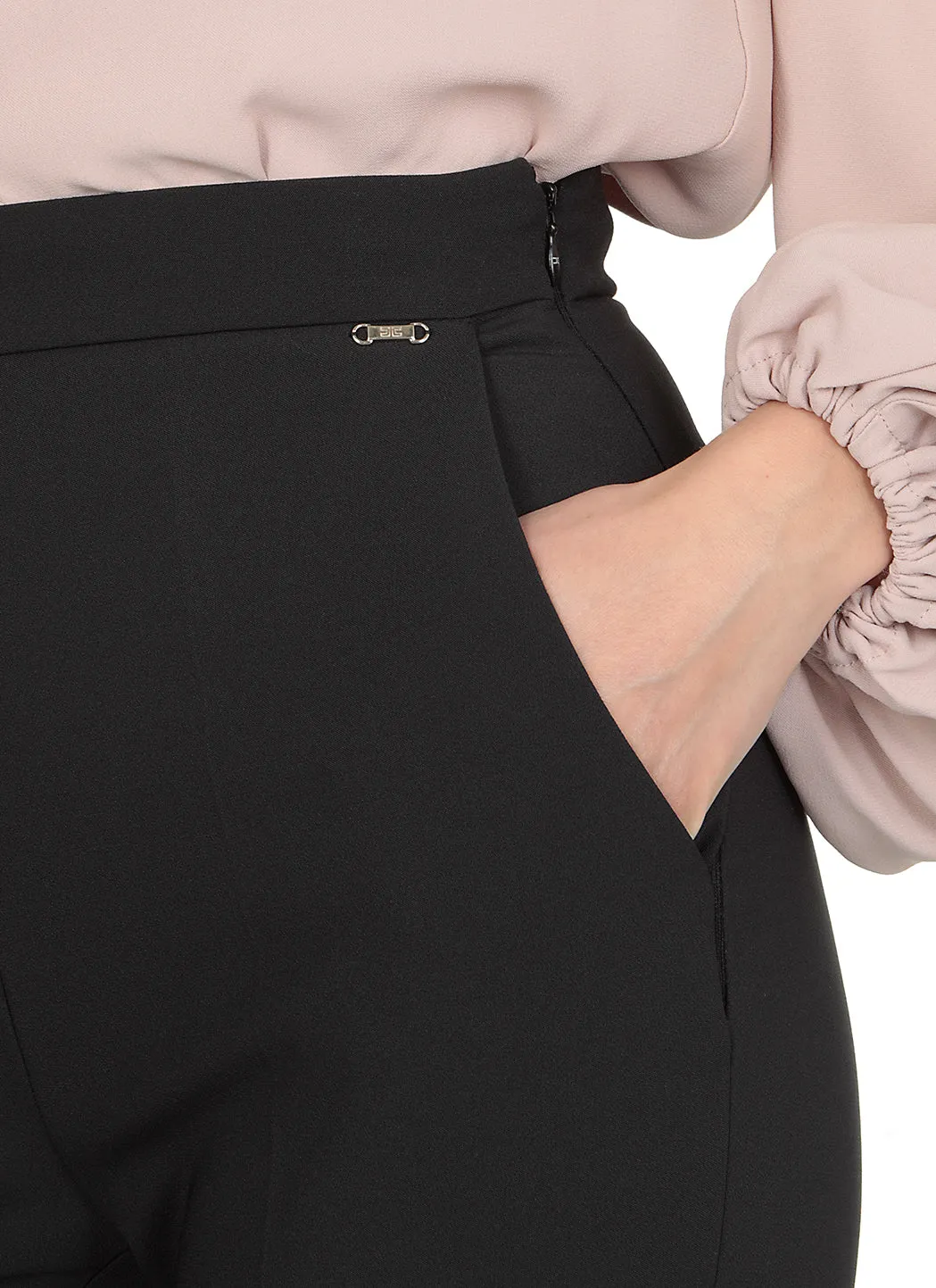 Elisabetta Franchi Double Crepe Trousers