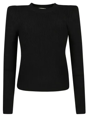 Elisabetta Franchi Shoulder Padded Knit Jumper
