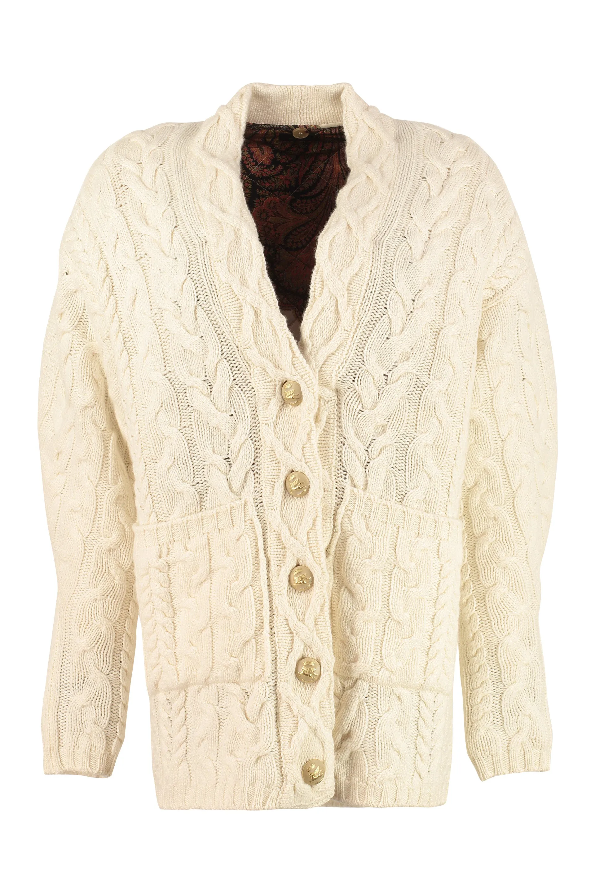 Etro Cable Knit Buttoned Cardigan