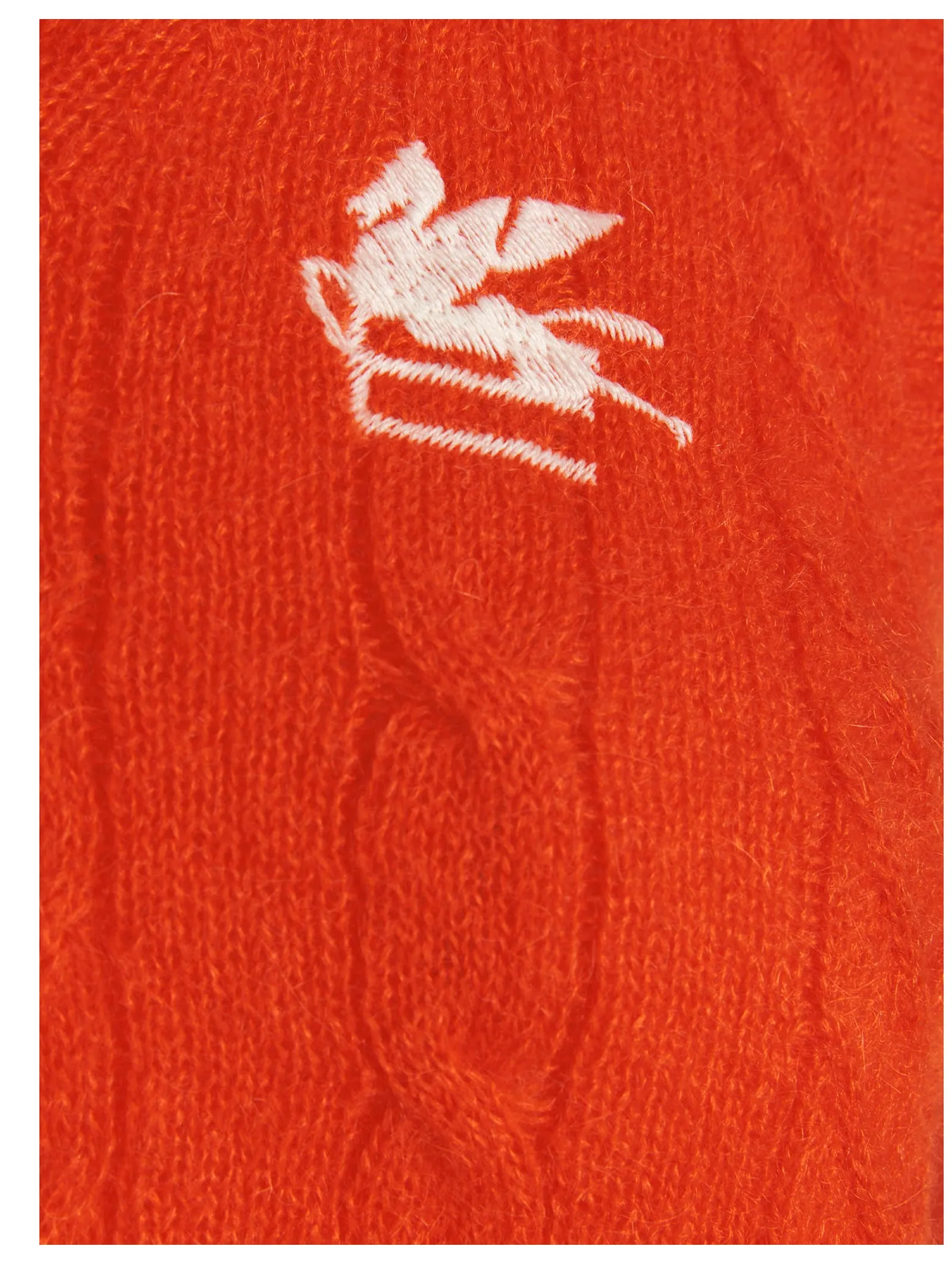 Etro Logo Embroidered Cable Knit Vest