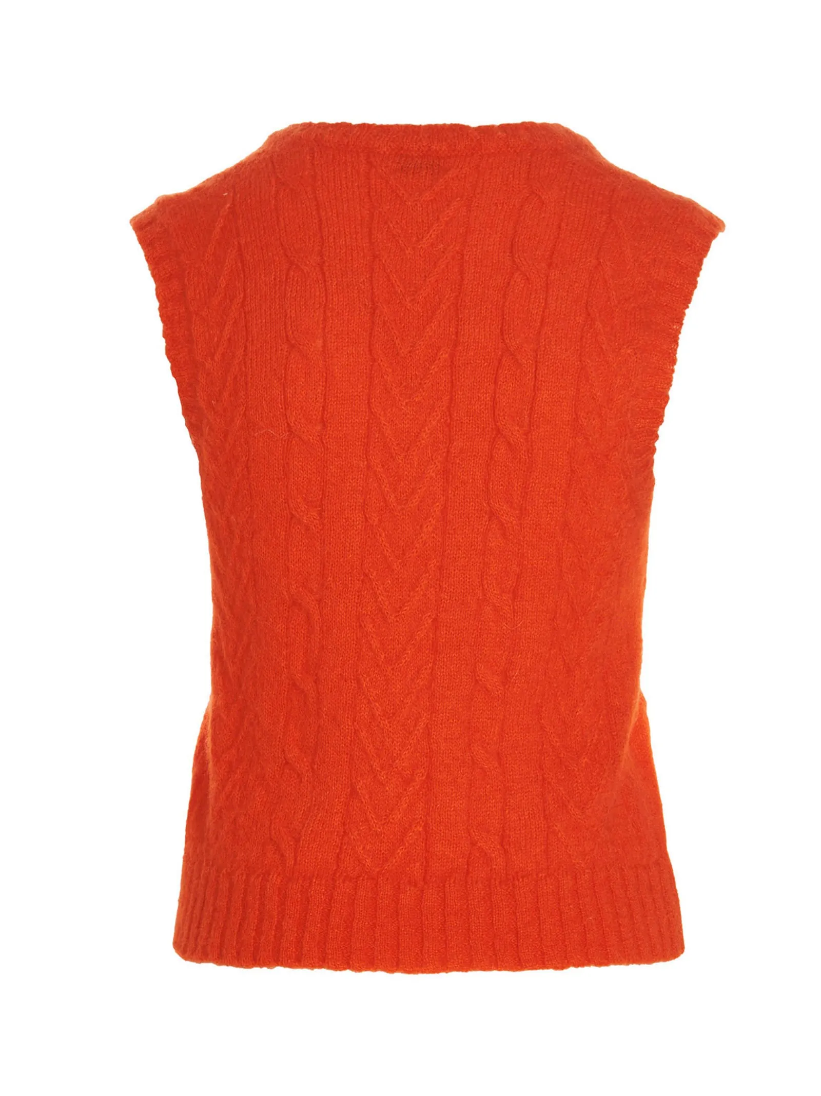 Etro Logo Embroidered Cable Knit Vest