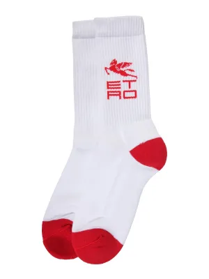 Etro Logo Intarsia Two-Tone Socks