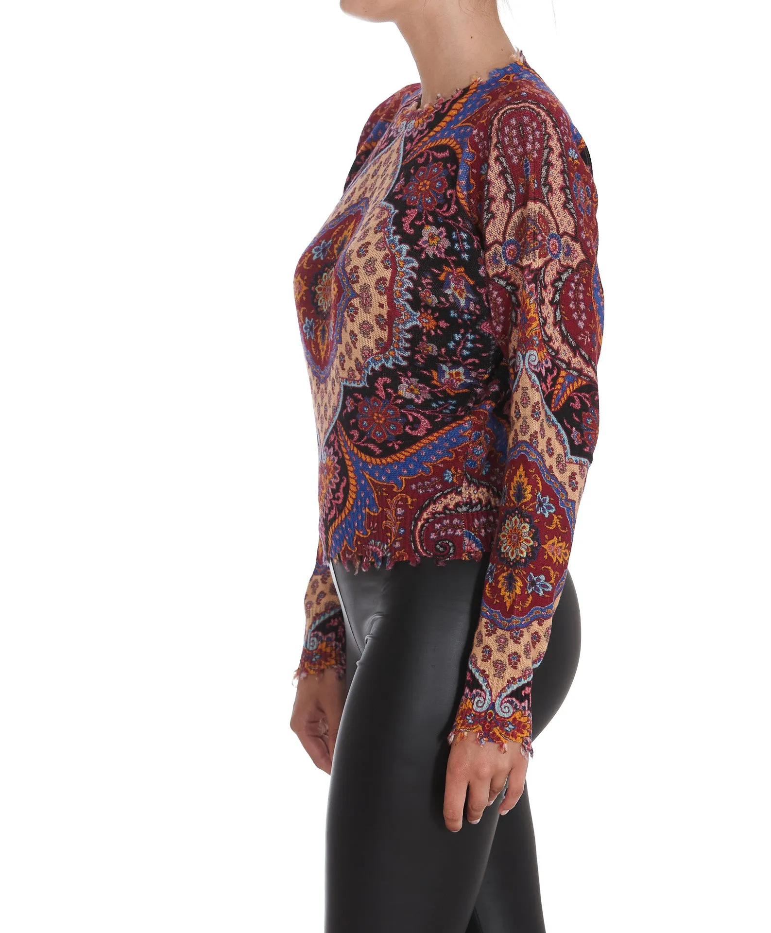 Etro Paisley Embroidered Knit Sweater
