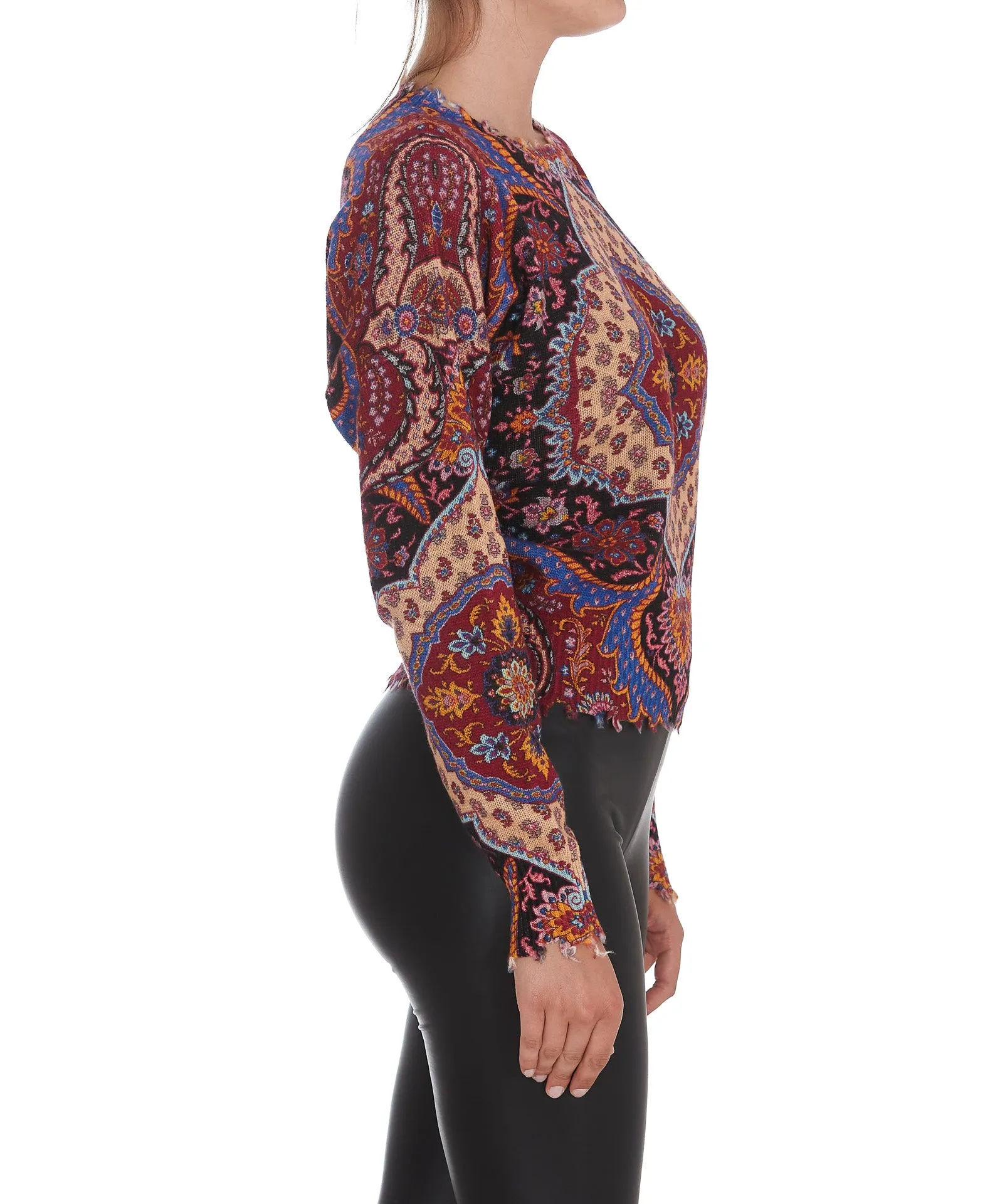 Etro Paisley Embroidered Knit Sweater