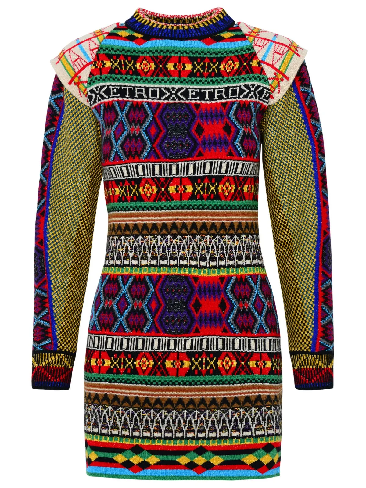 Etro Patterned Knit Mini Dress