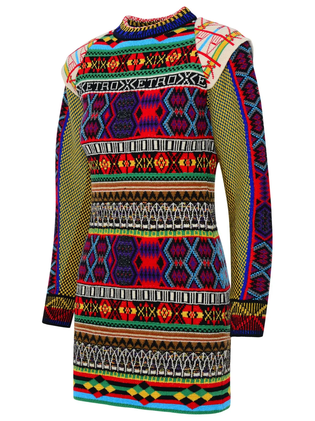 Etro Patterned Knit Mini Dress