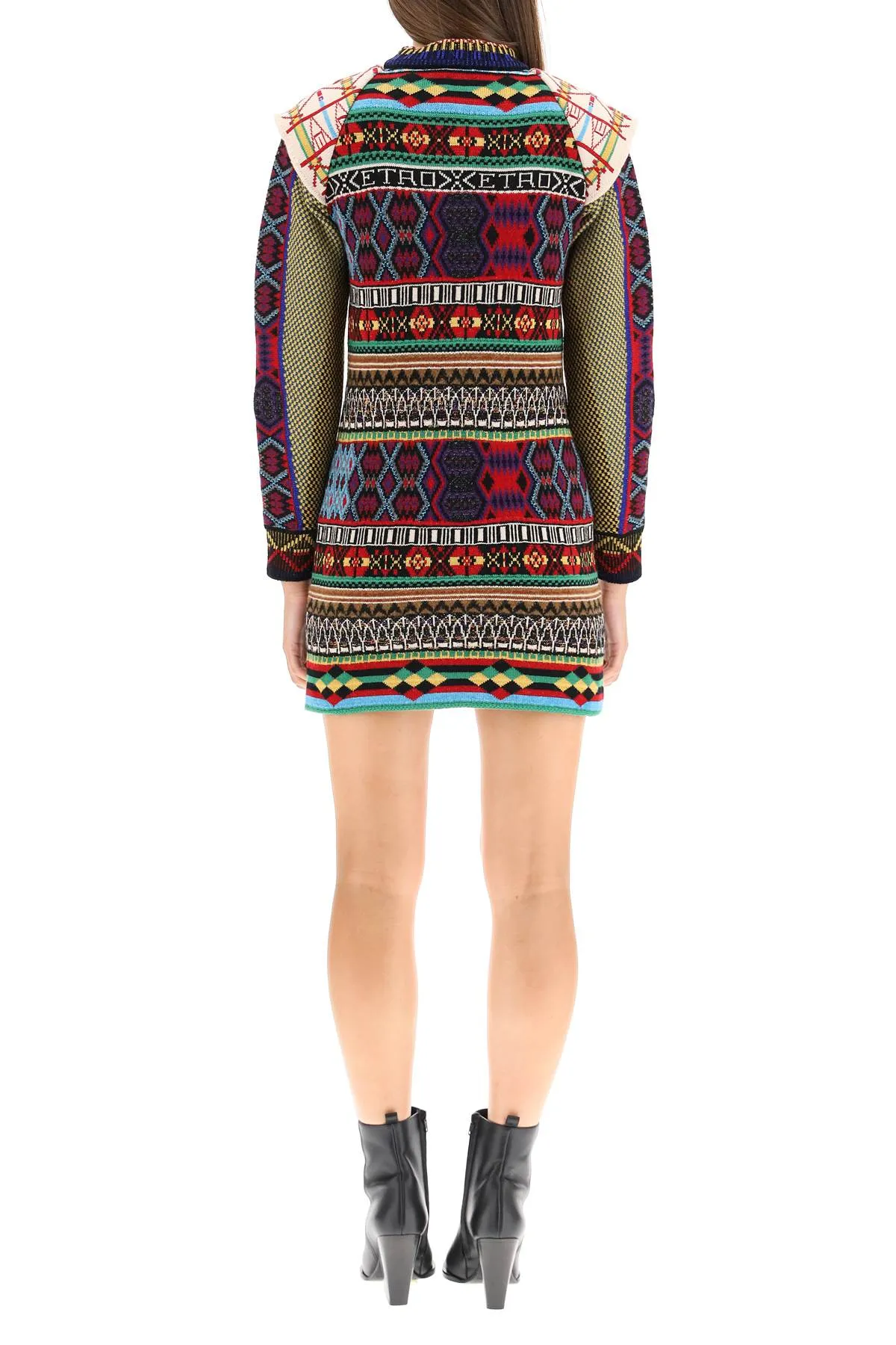 Etro Patterned Knit Mini Dress