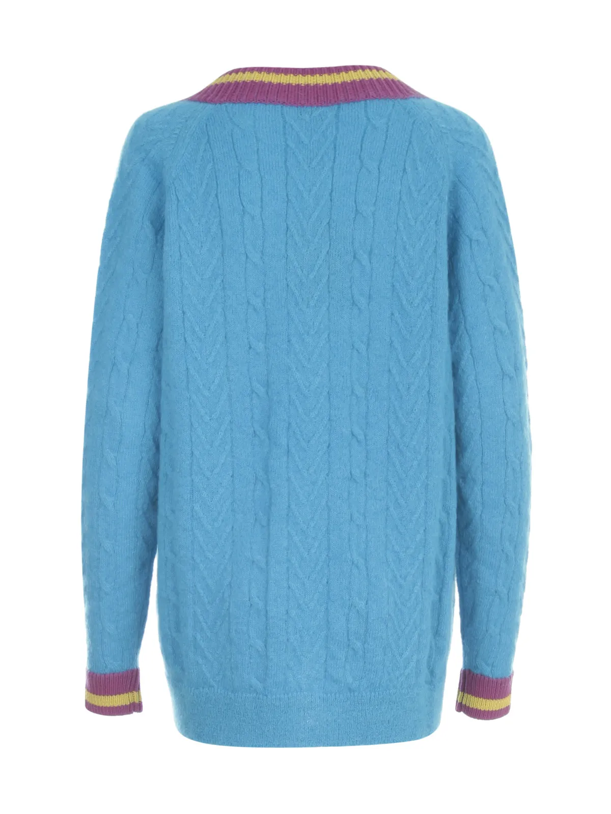 Etro V-Neck Cable-Knit Jumper