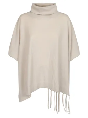 Fabiana Filippi Fringed Knit Poncho