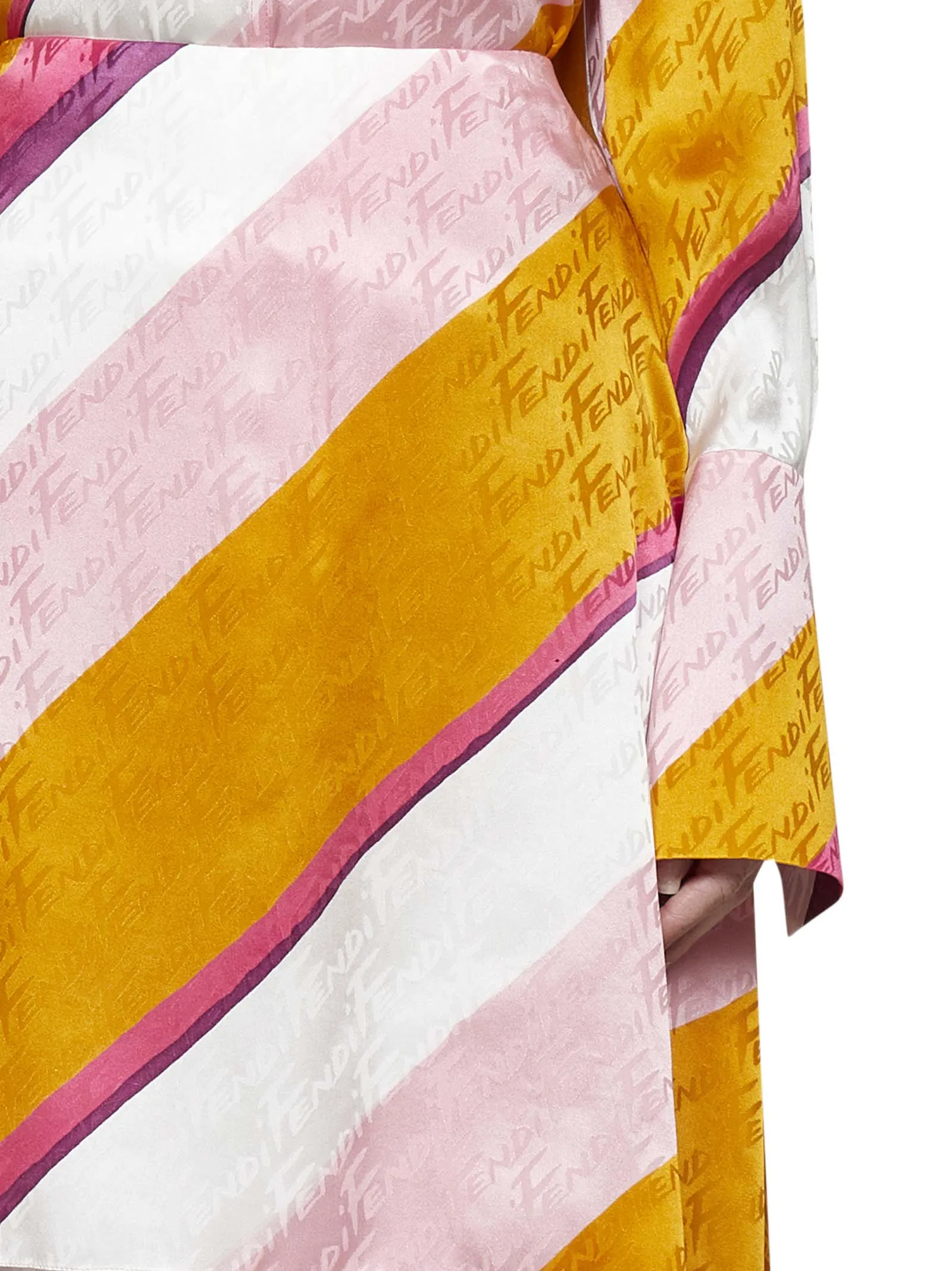 Fendi FF Color-Block Draped Trousers