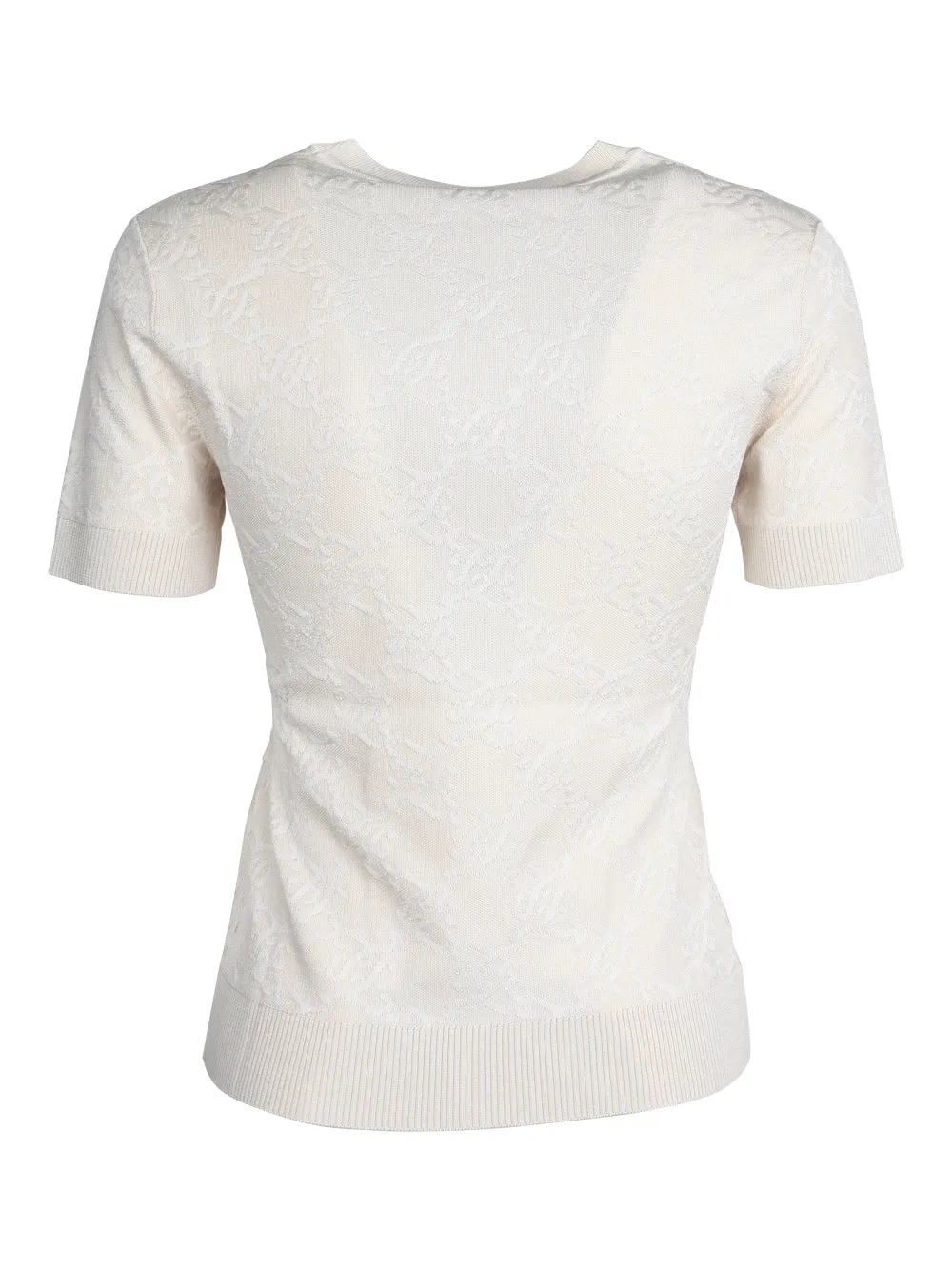 Fendi FF Jacquard Short-Sleeved Knit Jumper