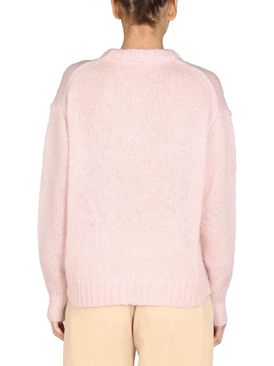 Ganni Logo Embroidered Knit Jumper