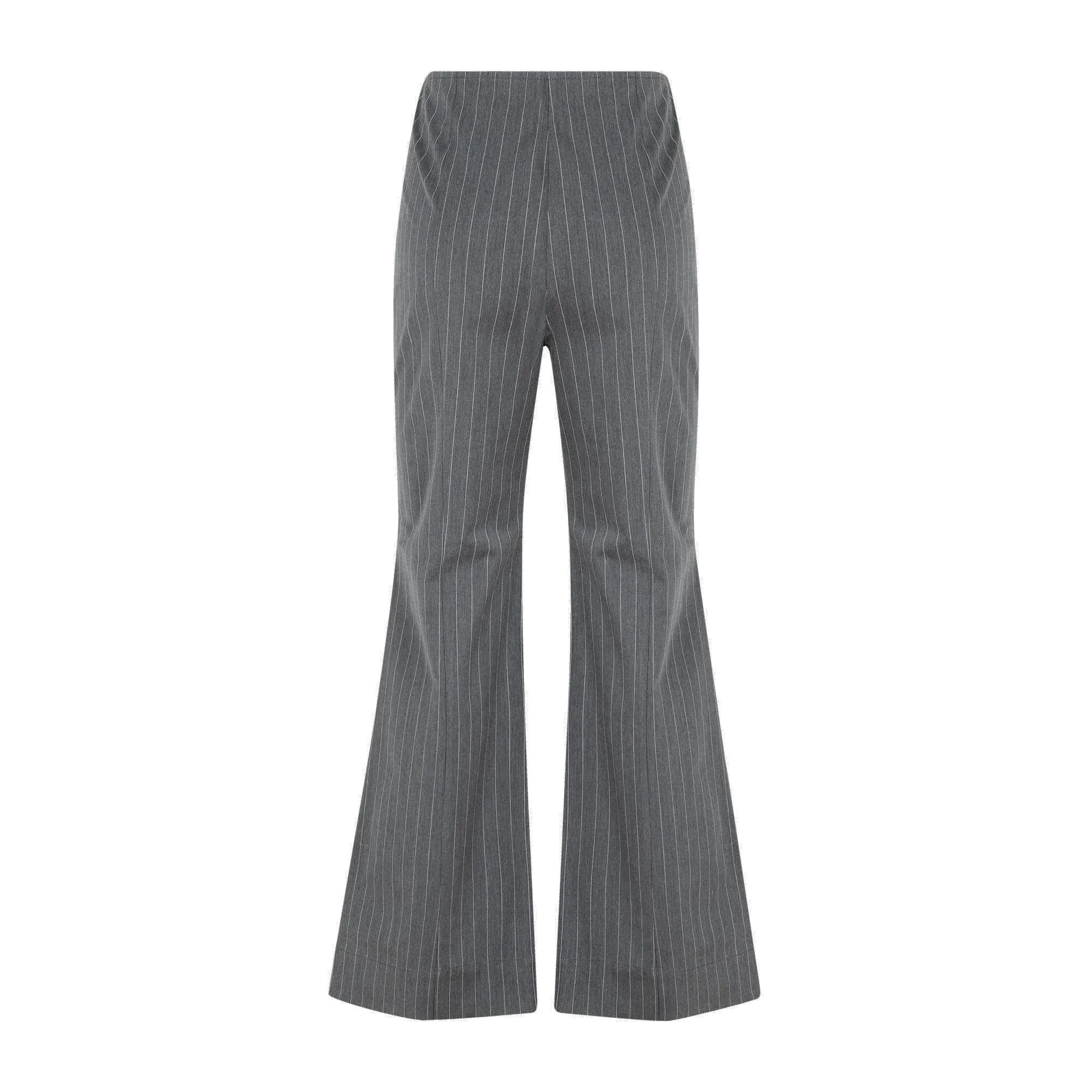 Ganni Pinstriped Kick-Flared Pants
