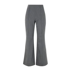 Ganni Pinstriped Kick-Flared Pants