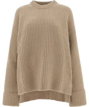Ganni Ribbed Knit Crewneck Sweater