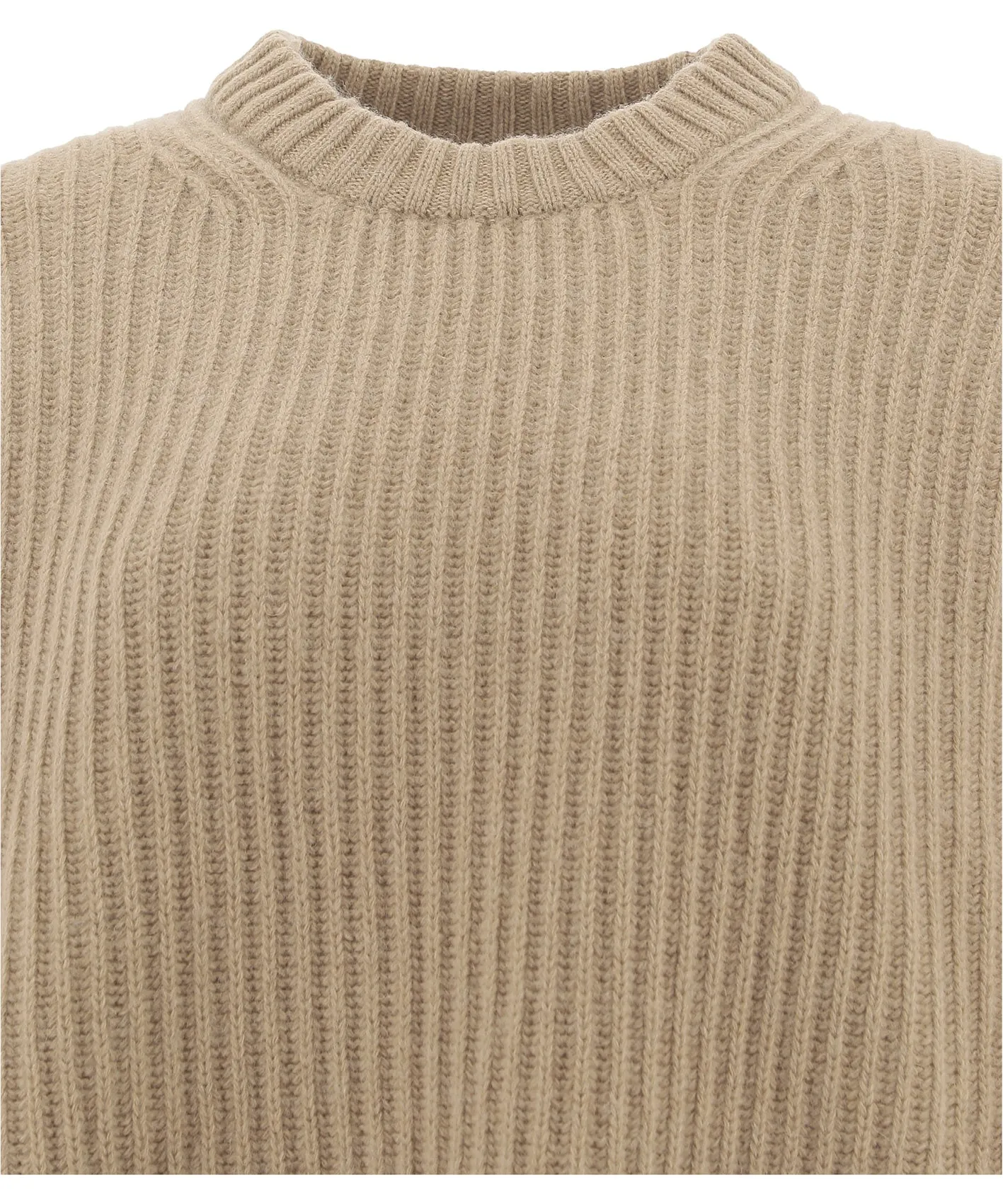 Ganni Ribbed Knit Crewneck Sweater