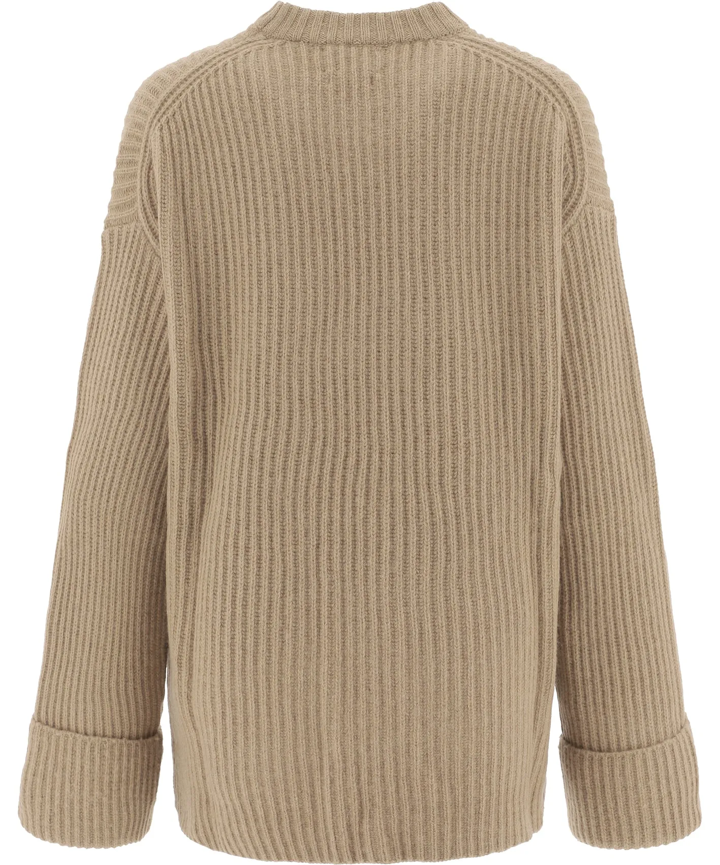 Ganni Ribbed Knit Crewneck Sweater