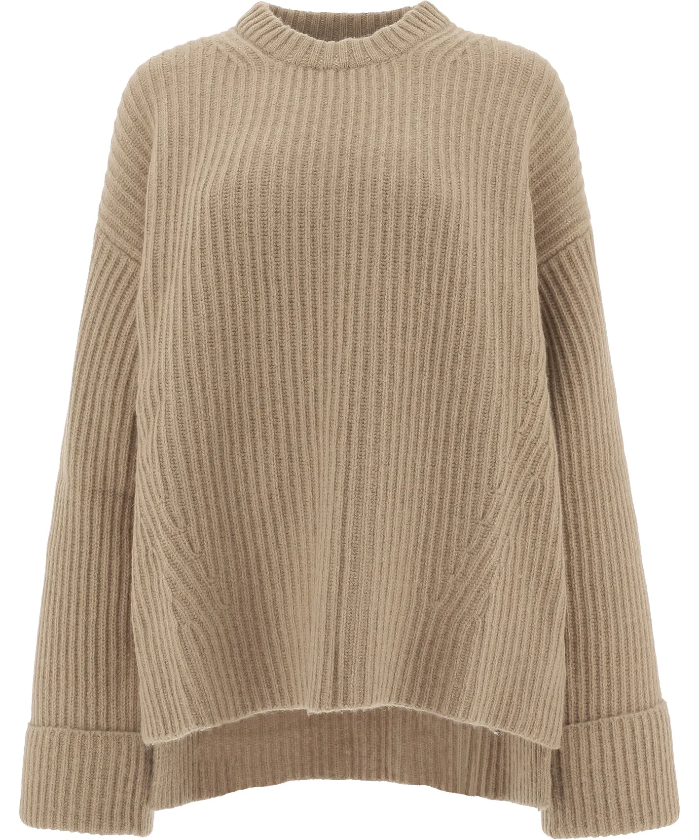 Ganni Ribbed Knit Crewneck Sweater