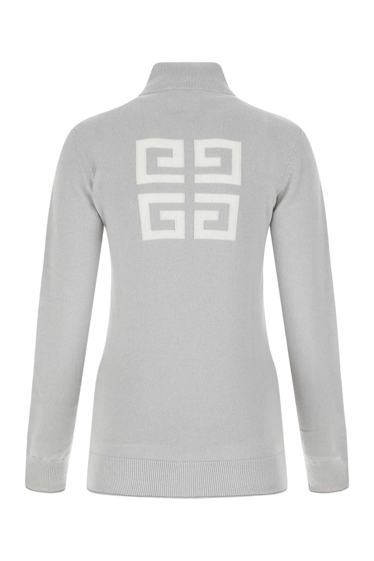 Givenchy High Neck Logo Intarsia Sweater