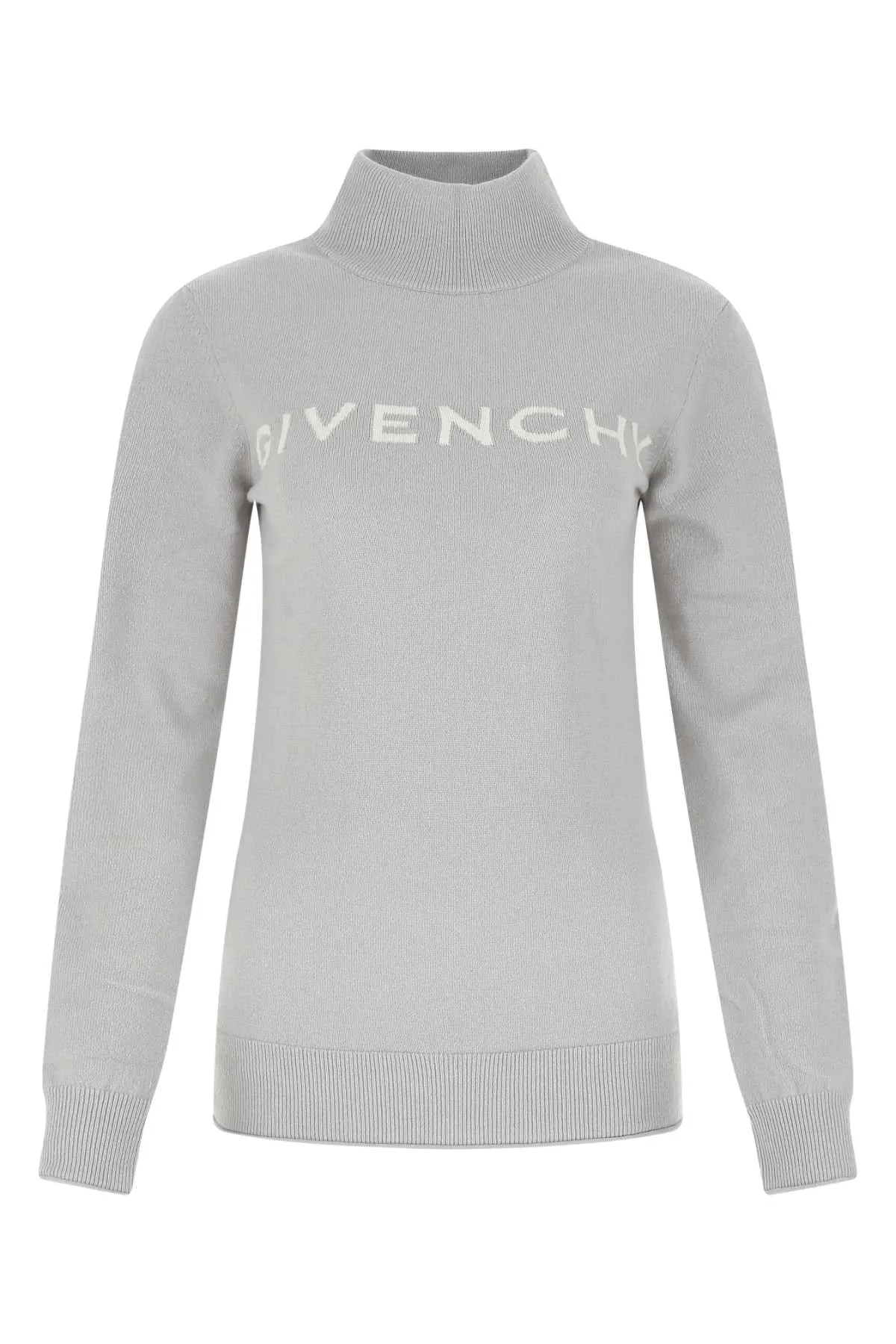 Givenchy High Neck Logo Intarsia Sweater
