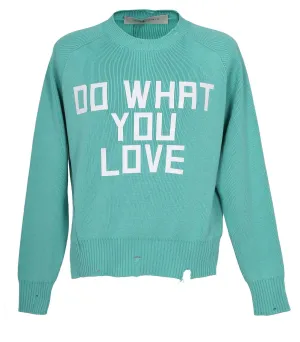 Golden Goose Deluxe Brand Slogan Ripped Sweater