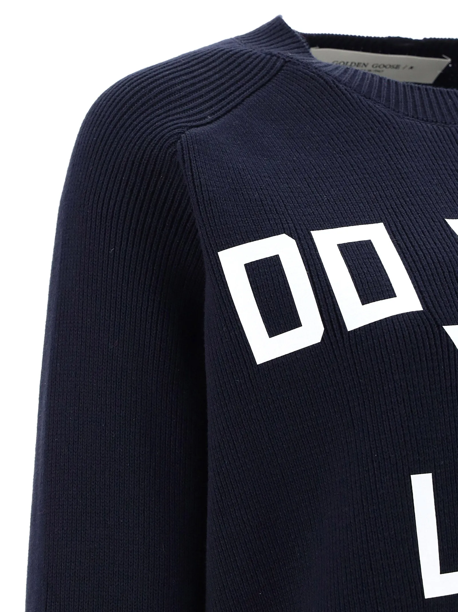 Golden Goose Deluxe Brand Slogan Ripped Sweater