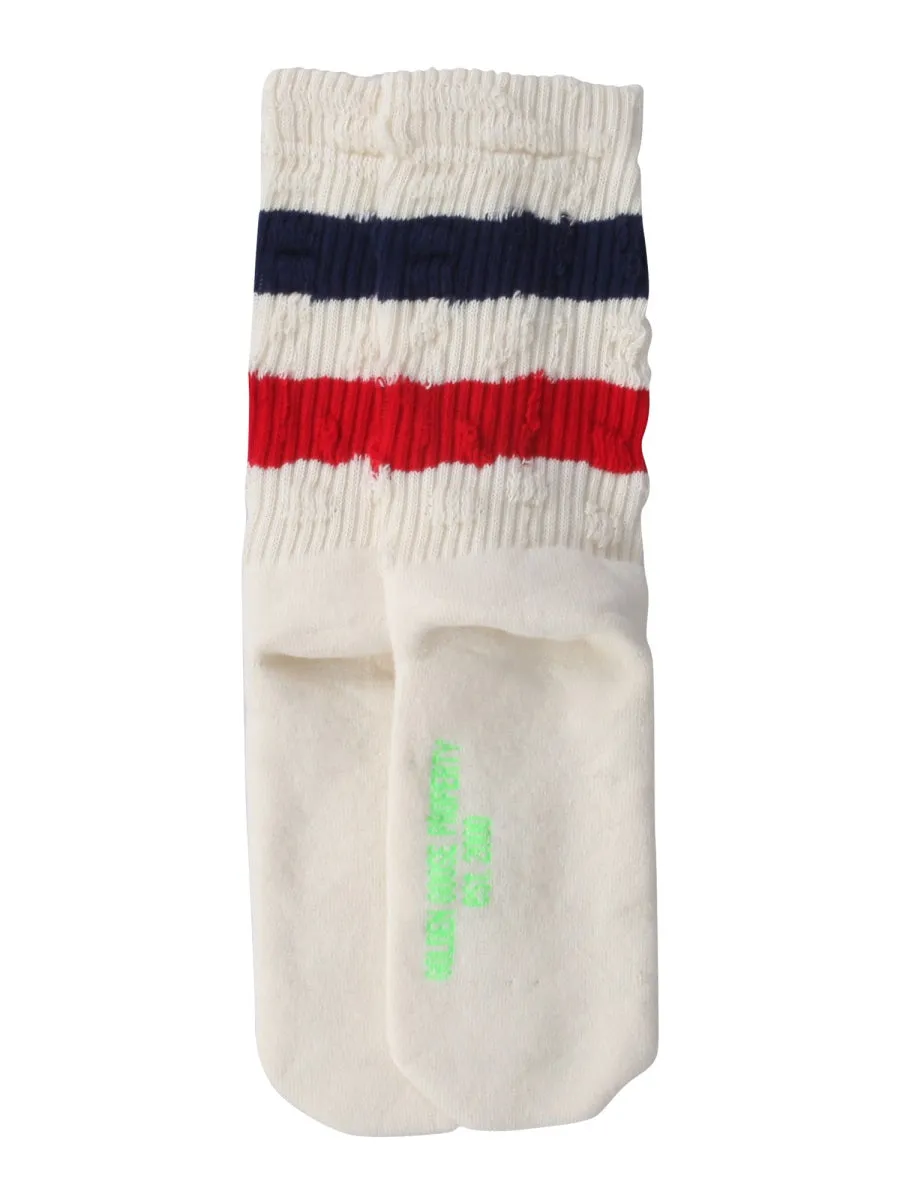 Golden Goose Deluxe Brand Striped Knit Ankle Socks