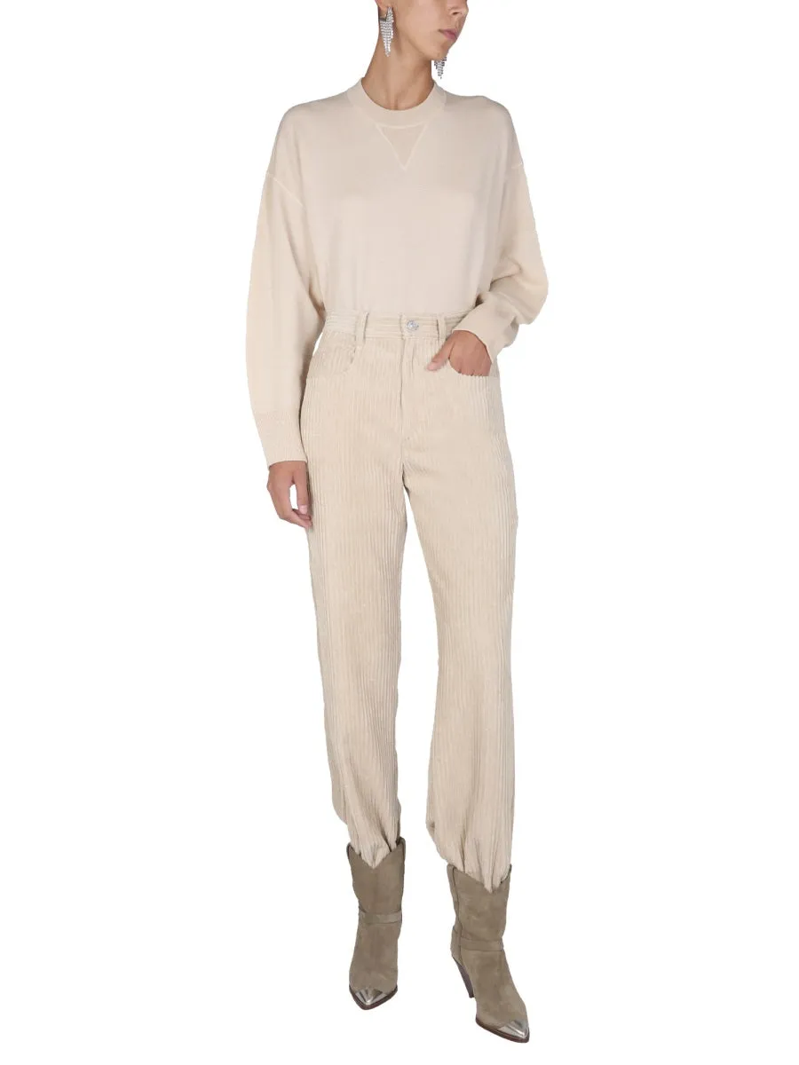 Isabel Marant Henley Ribbed Hem Sweater