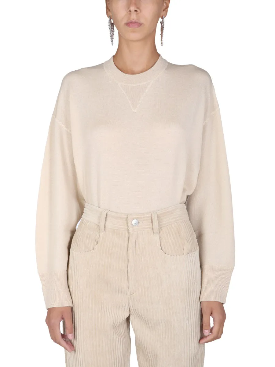Isabel Marant Henley Ribbed Hem Sweater