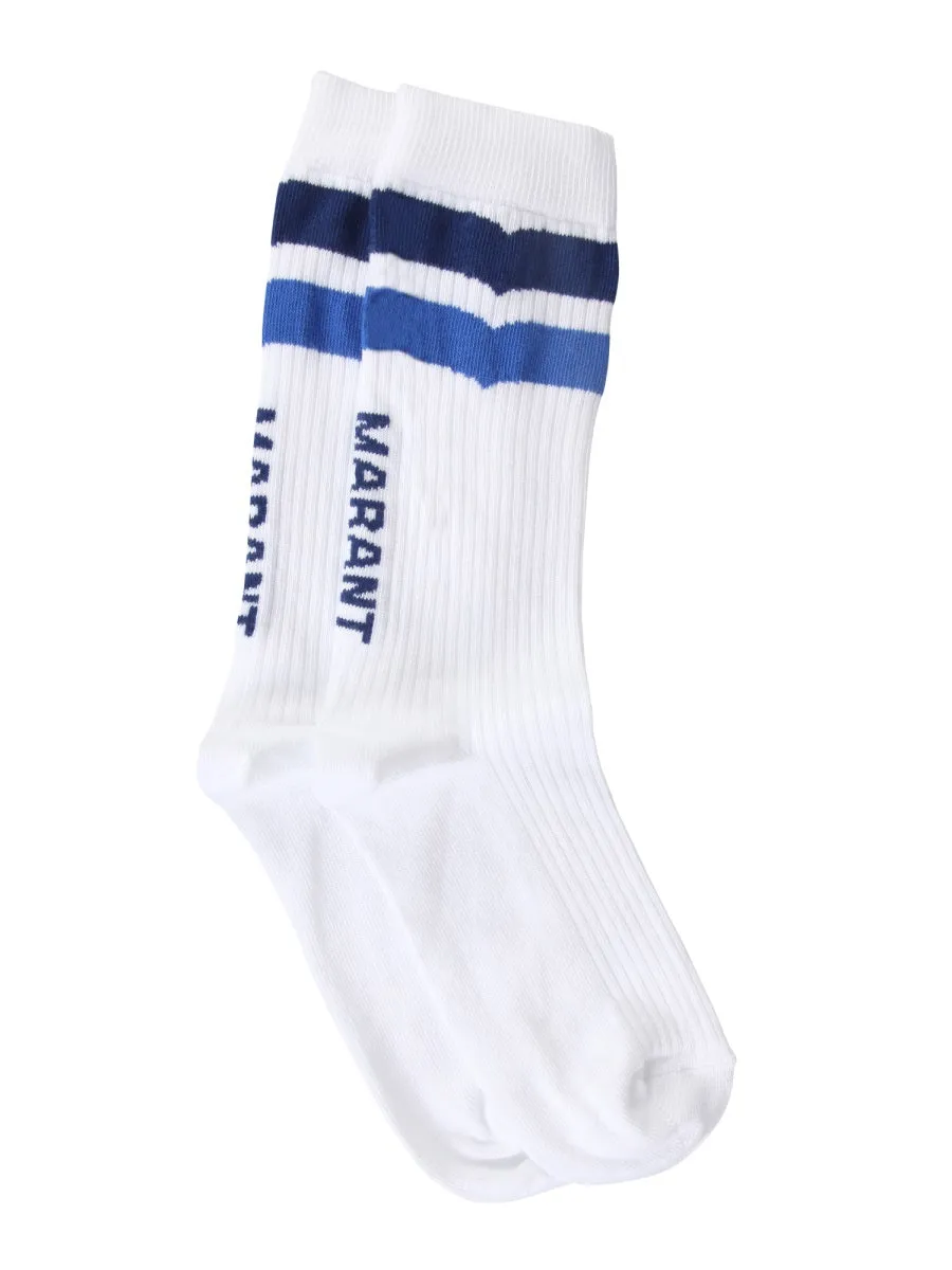 Isabel Marant Irene Striped Ribbed Socks