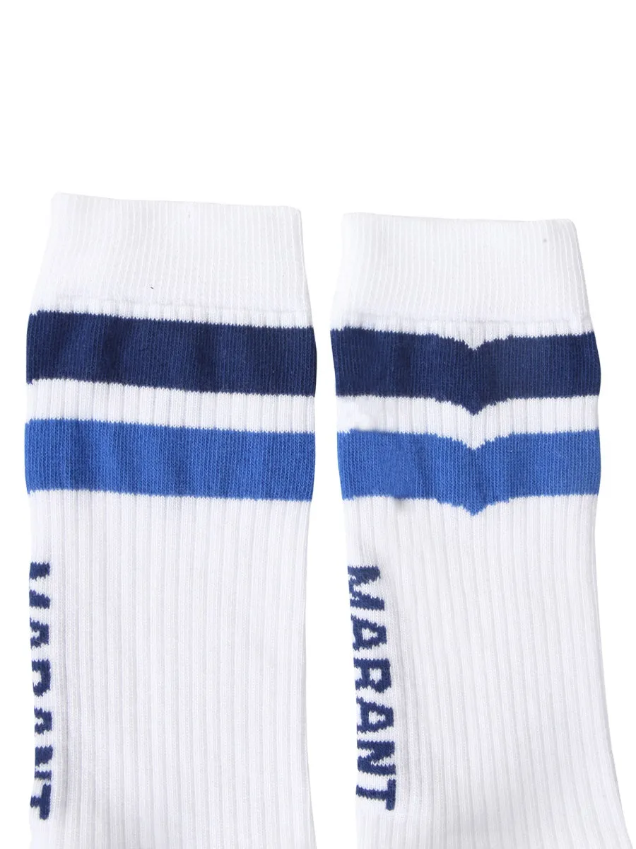 Isabel Marant Irene Striped Ribbed Socks