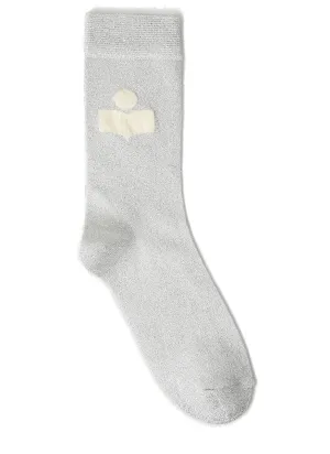 Isabel Marant Logo Intarsia Knit Socks