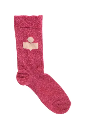 Isabel Marant Logo Intarsia Knit Socks