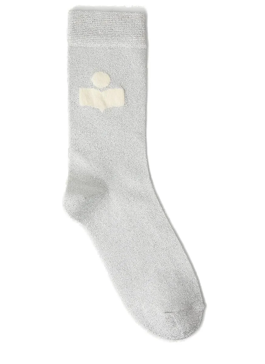 Isabel Marant Logo Intarsia Knit Socks