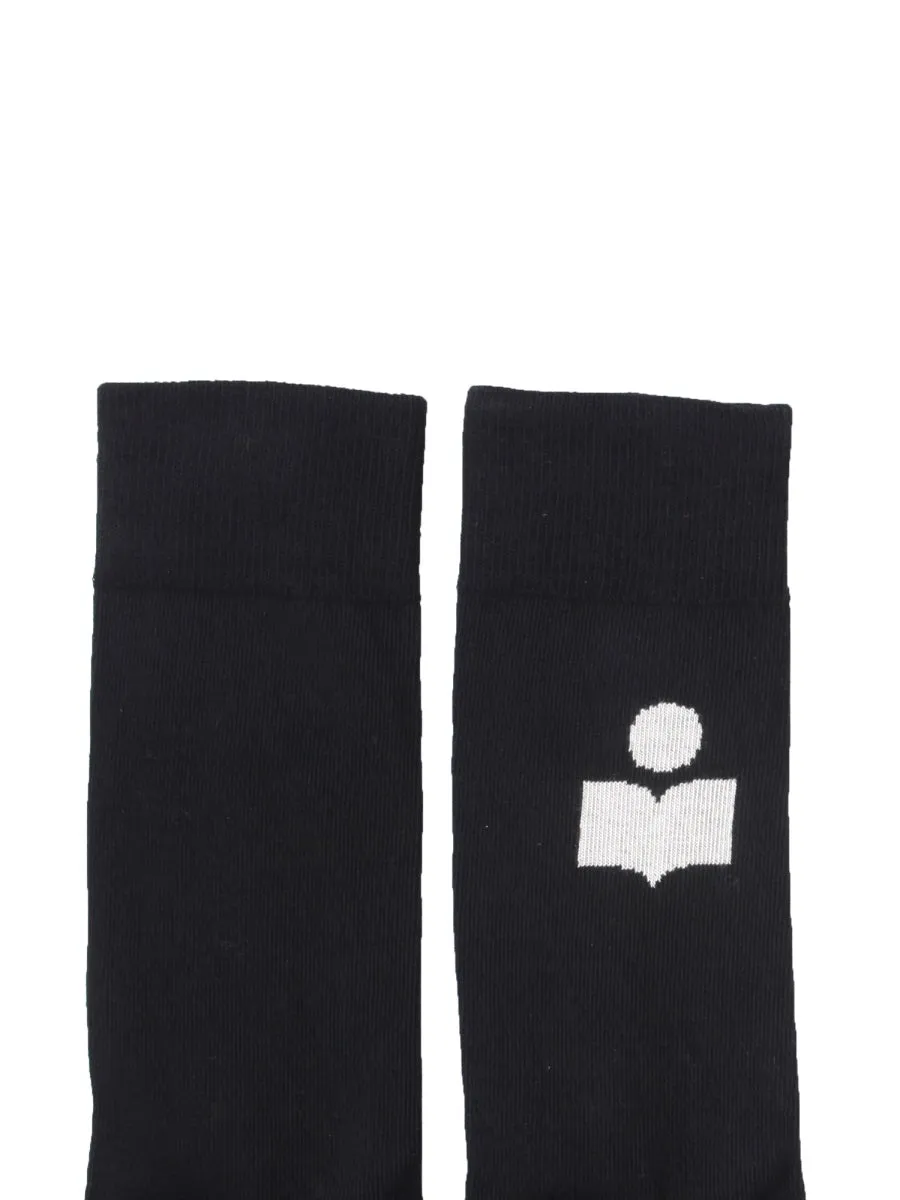 Isabel Marant Logo Intarsia Ribbed Socks