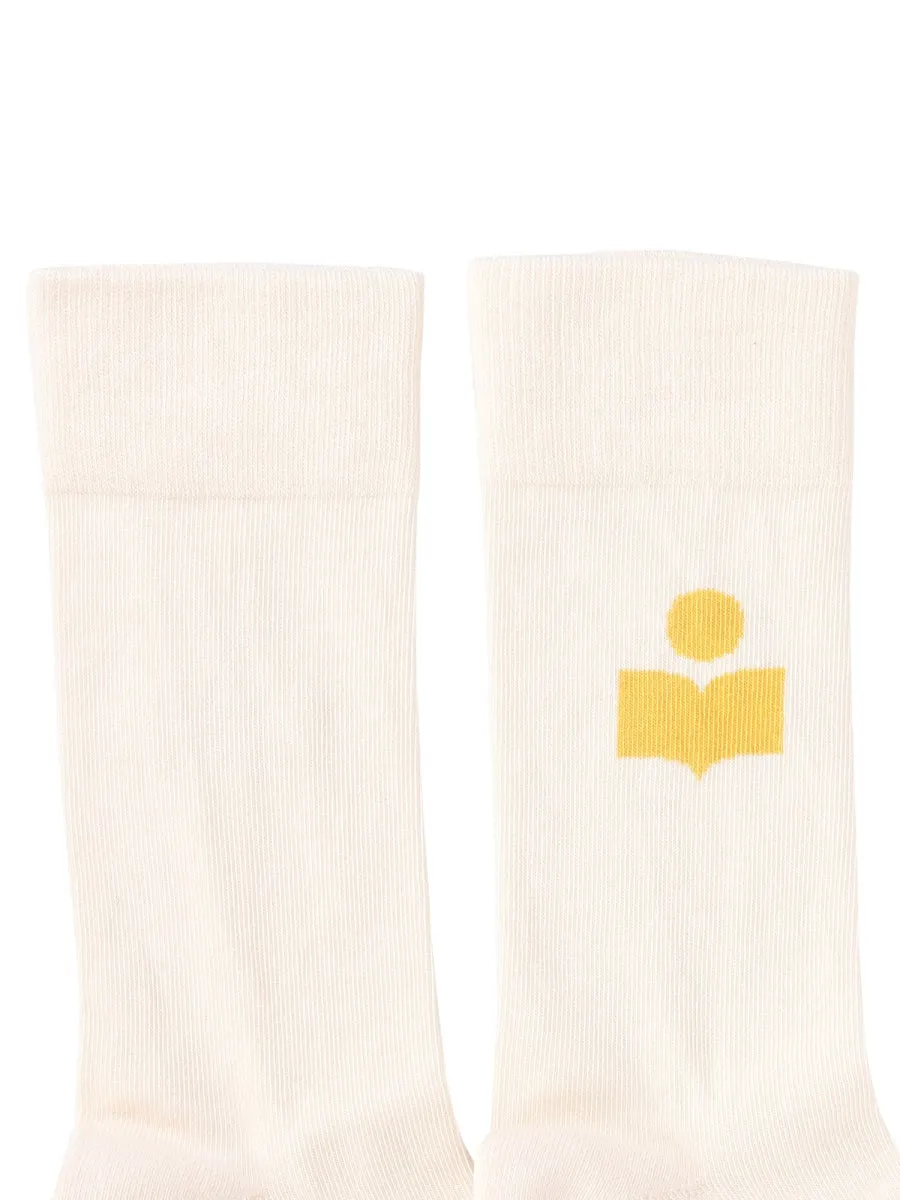 Isabel Marant Logo Intarsia Socks