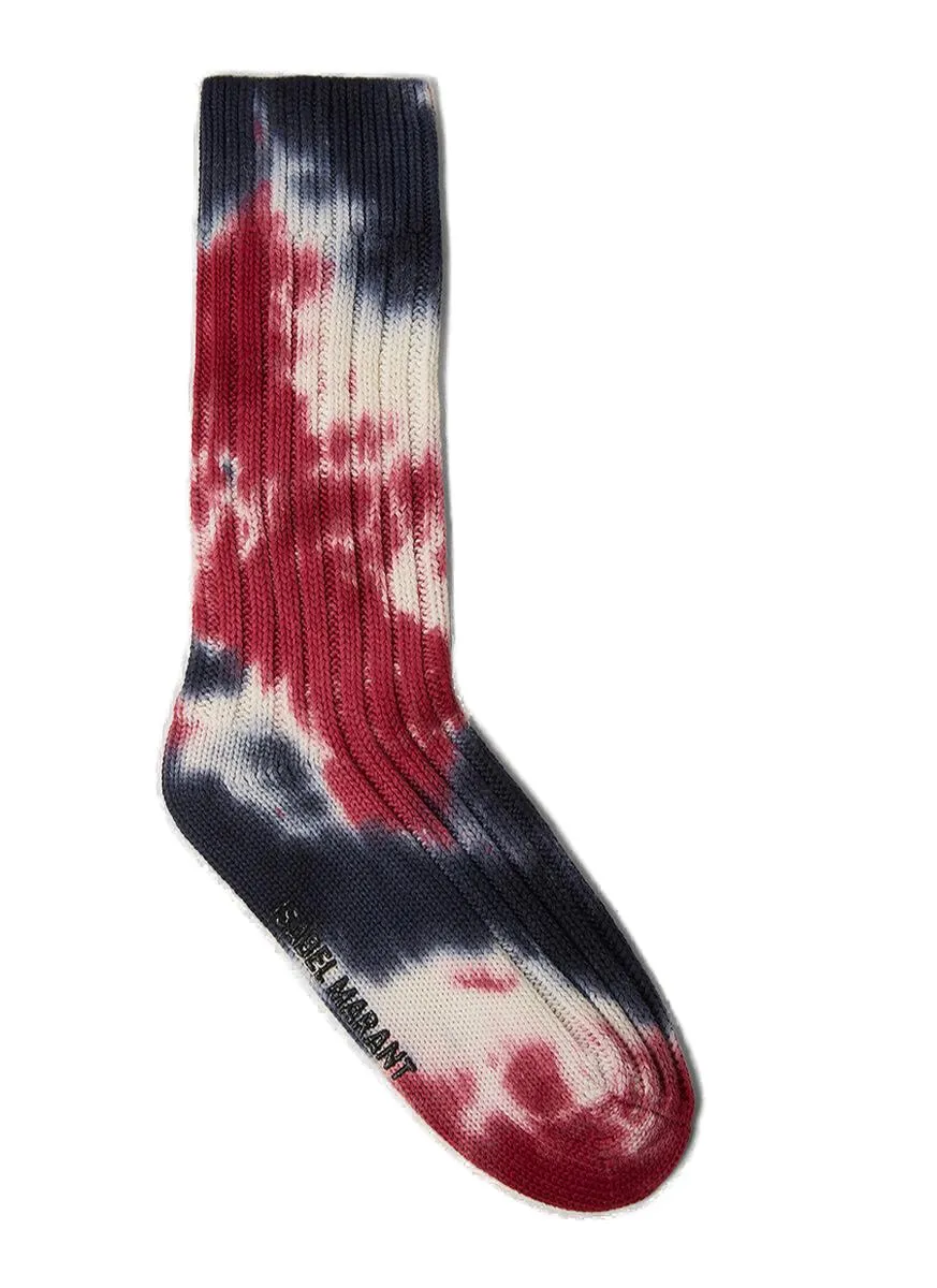 Isabel Marant Tie Dyed Ribbed Socks