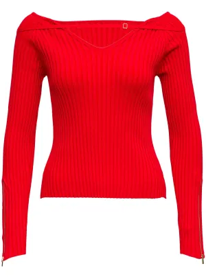 Jacquemus La Maille Oro Rib Knit Sweater