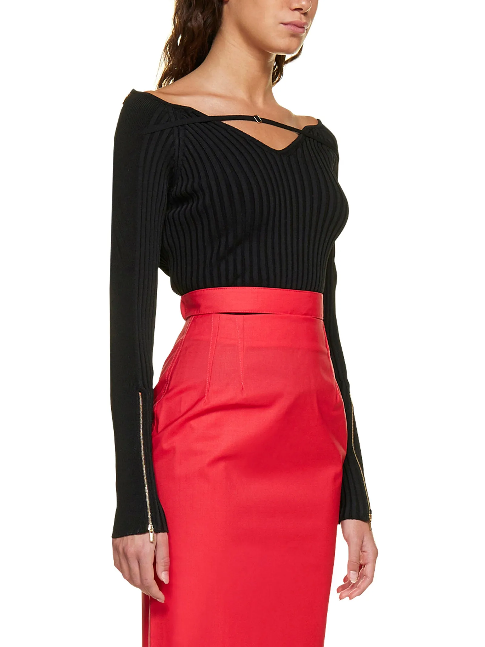 Jacquemus La Maille Oro Rib Knit Sweater