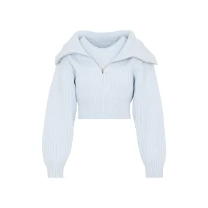 Jacquemus La maille Risoul Cropped Trucker Sweater