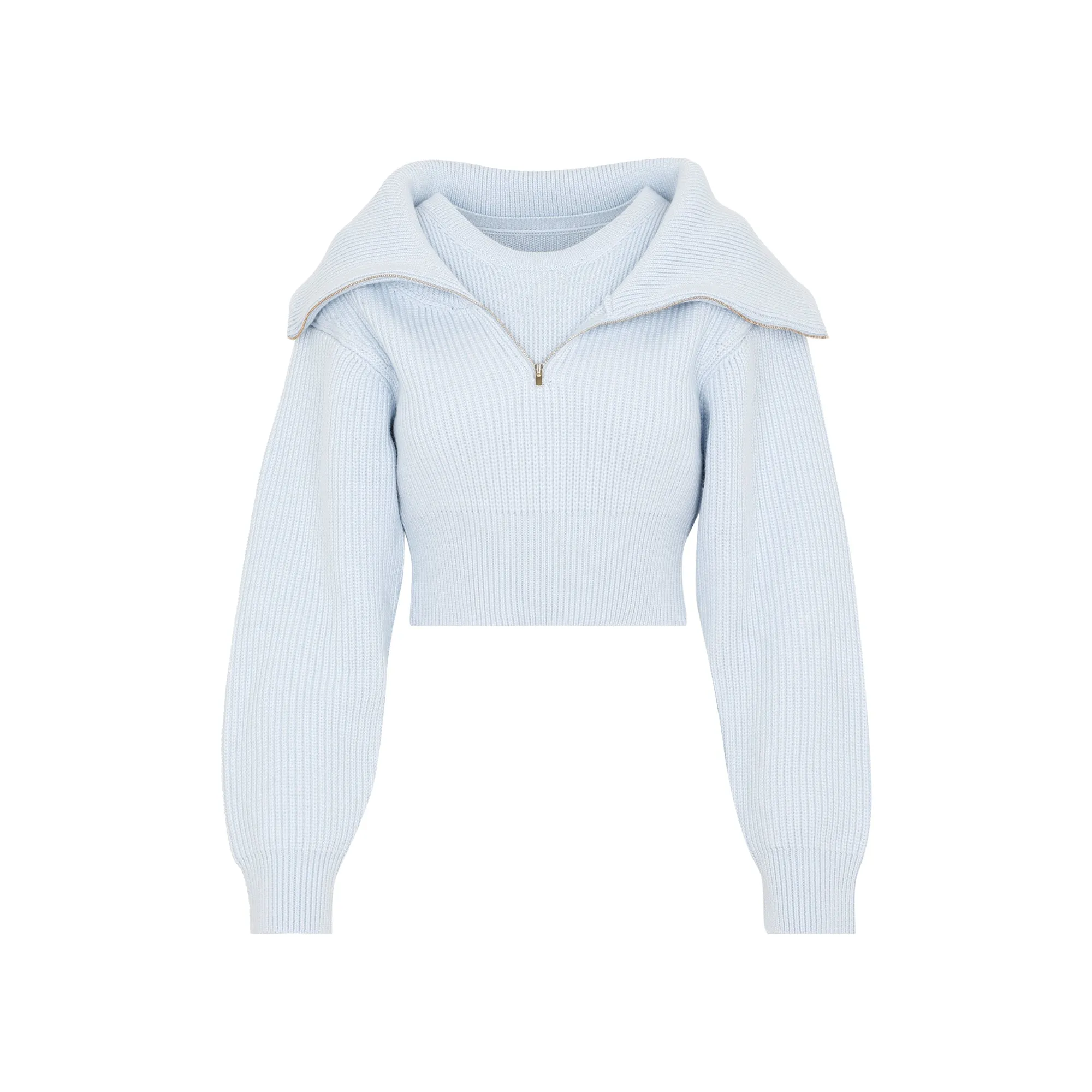 Jacquemus La maille Risoul Cropped Trucker Sweater
